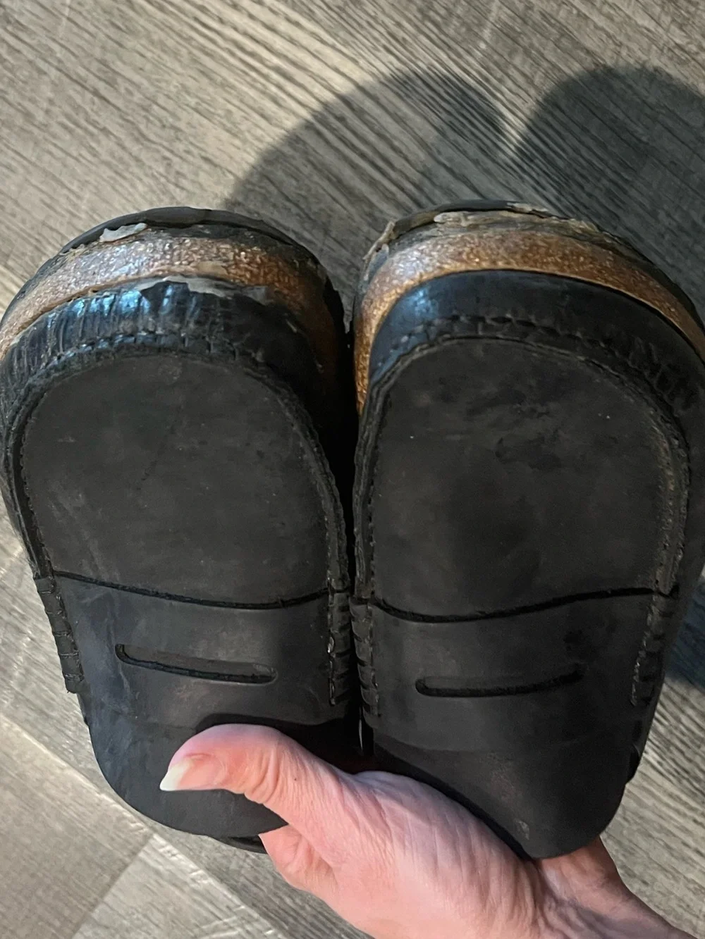 Men's Black Slip-On Cork-Trim Loafer Mule